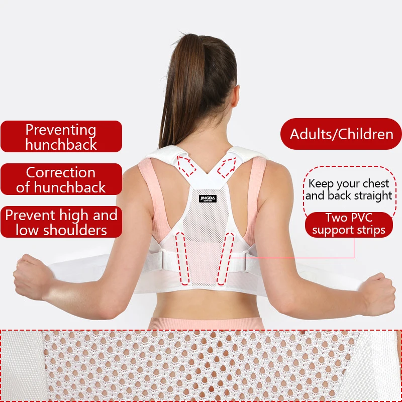 Fully Adjustable Breathable Fixation Strap Straightener Upper Spine Support Men Women BackBack Brace Posture Corrector