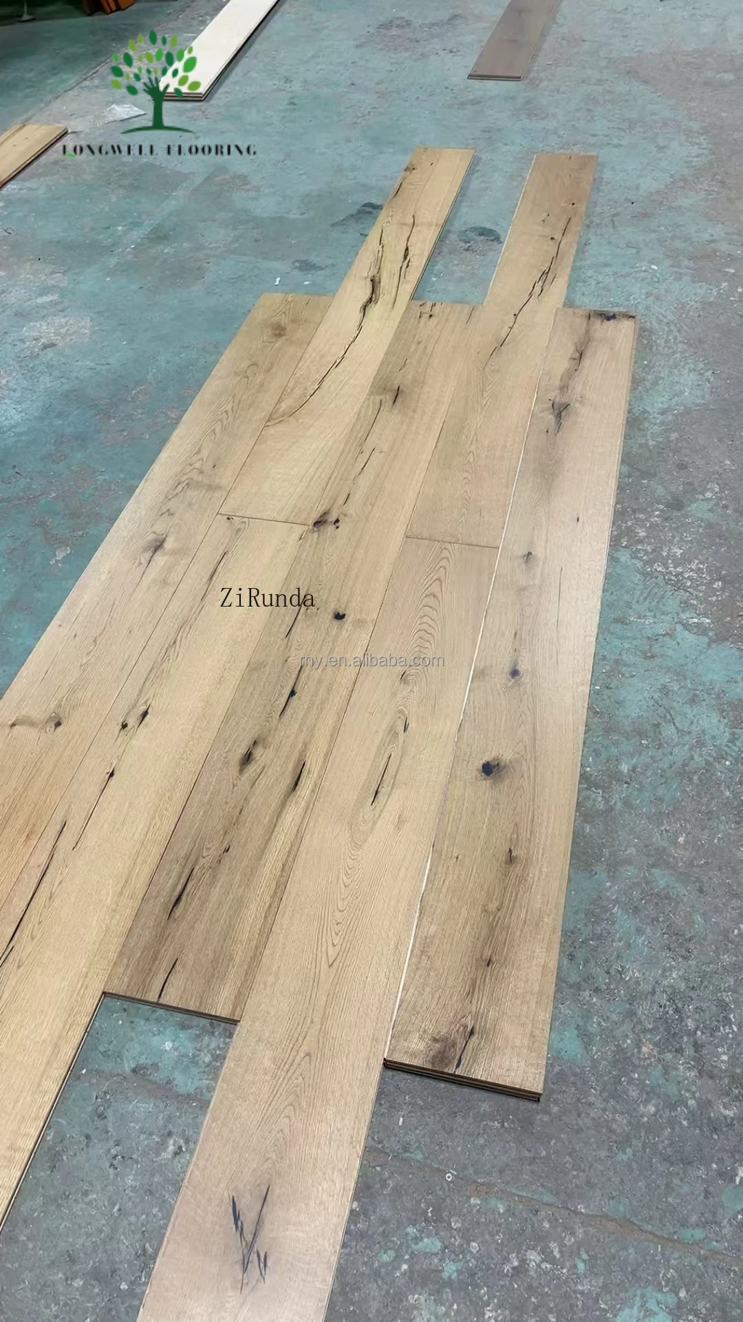 نسخة مخصصة من أرضيات البلوط الحديثة وألواح واسعة متعددة الطبقات ريفية