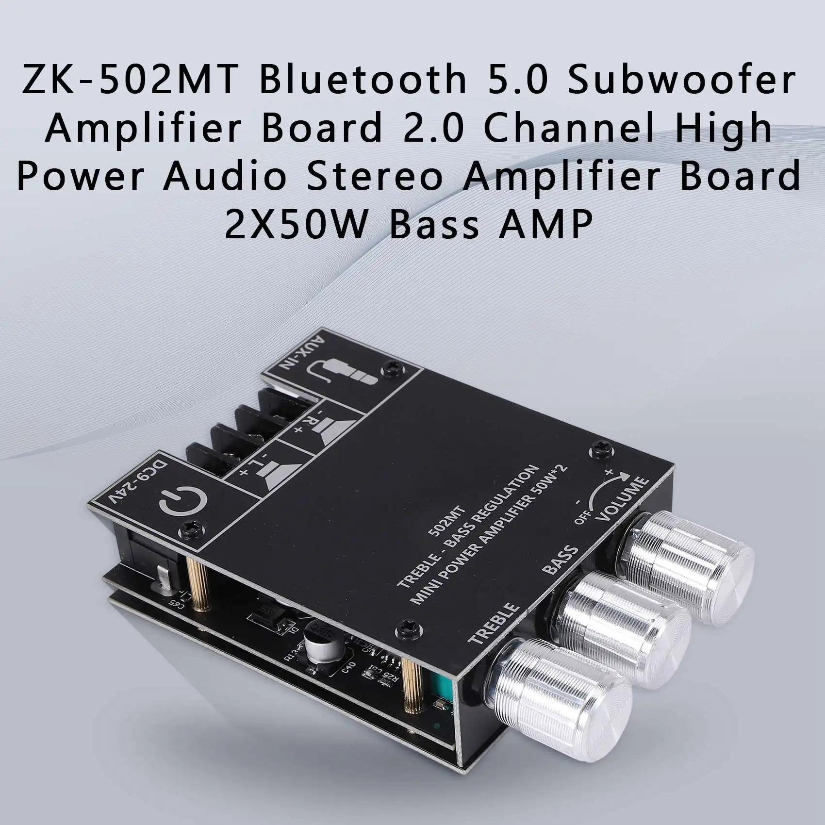 A98Z ZK-502MT بلوتوث 5.0 جهاز تضخيم الصوت مجلس 2.0 قناة عالية الطاقة الصوت مكبر صوت استيريو مجلس 2X50 واط باس أمبير