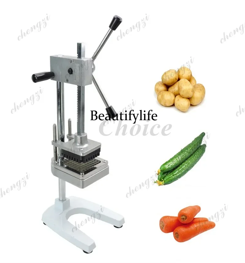 Commercial Vertical French Fry Cutter – High-Efficiency Slicer for Potatoes Cucumbers Radishes and Lettuce Stems
