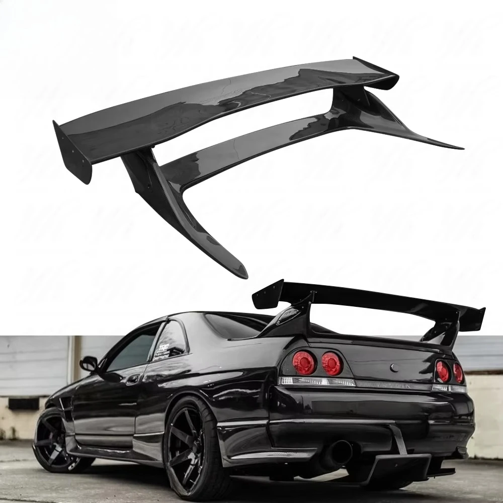 FOR R33 GTS/GTR BeeR Style GT Carbon Fiber Wing/spoiler view 2