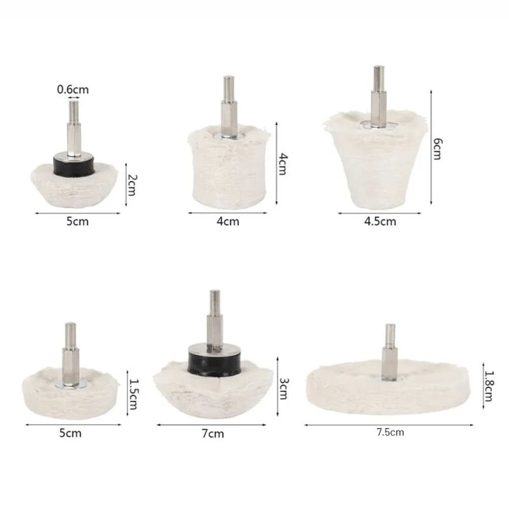 

Buffing Polishing Pad Mop Kit Polish Motorcycle Grinding Stainless steel Aluminum 6Pcs Plastic Stainless Steel