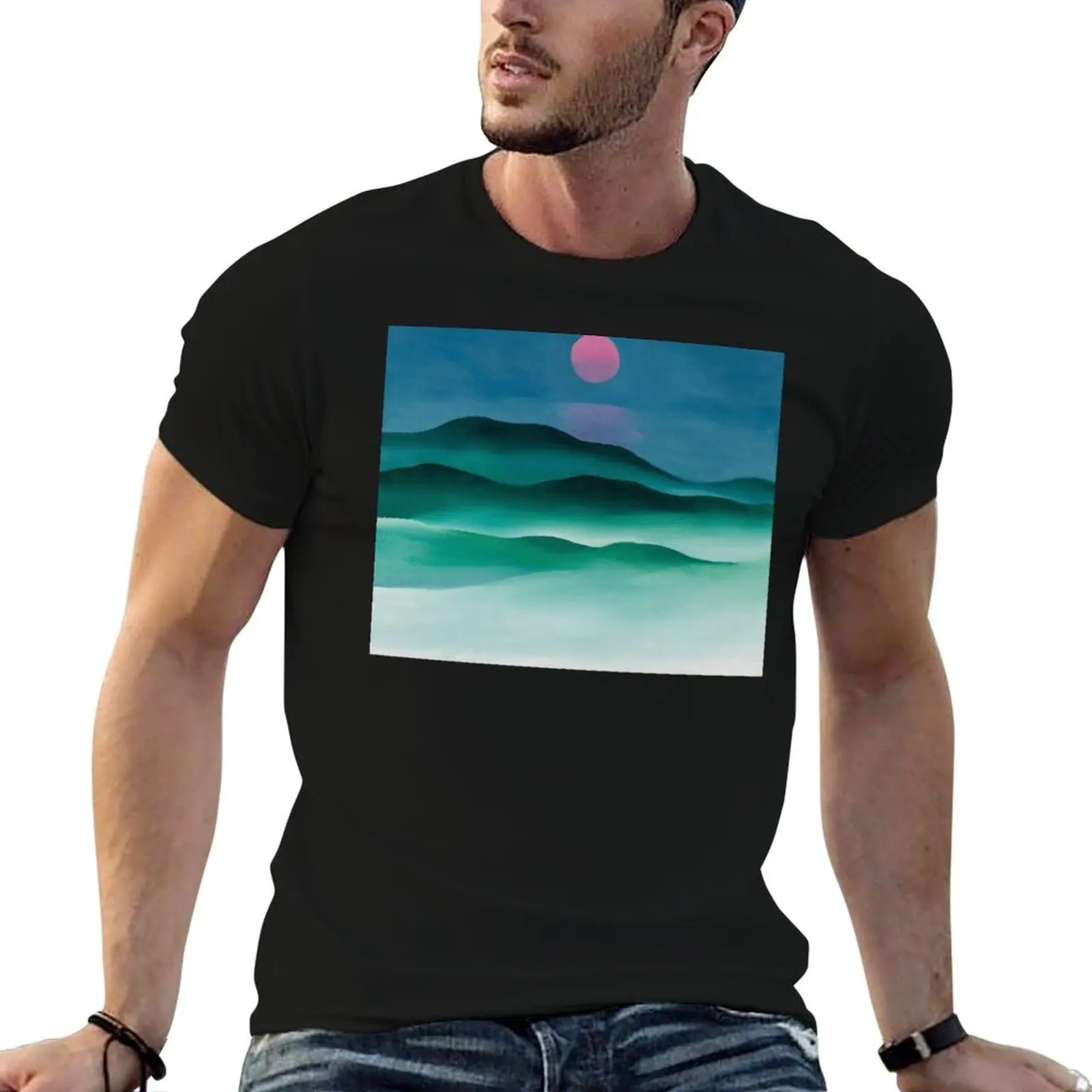 Pink Moon over Water (1924) by Georgia O'Keeffe Pink Moon over Water Georgia okeefe paintings, Georgia o keeffe painting T-Shirt