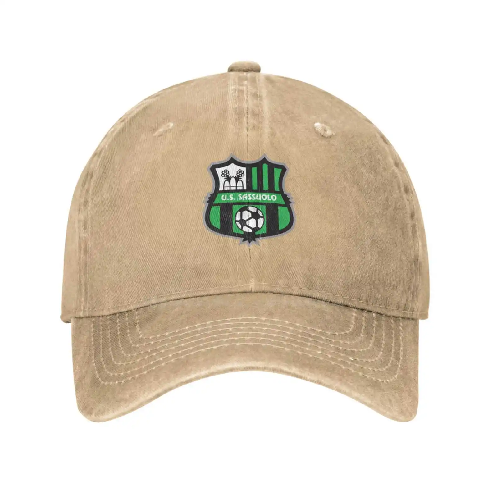 Topi rajut Denim Logo Sassuolo, topi bisbol, topi rajut