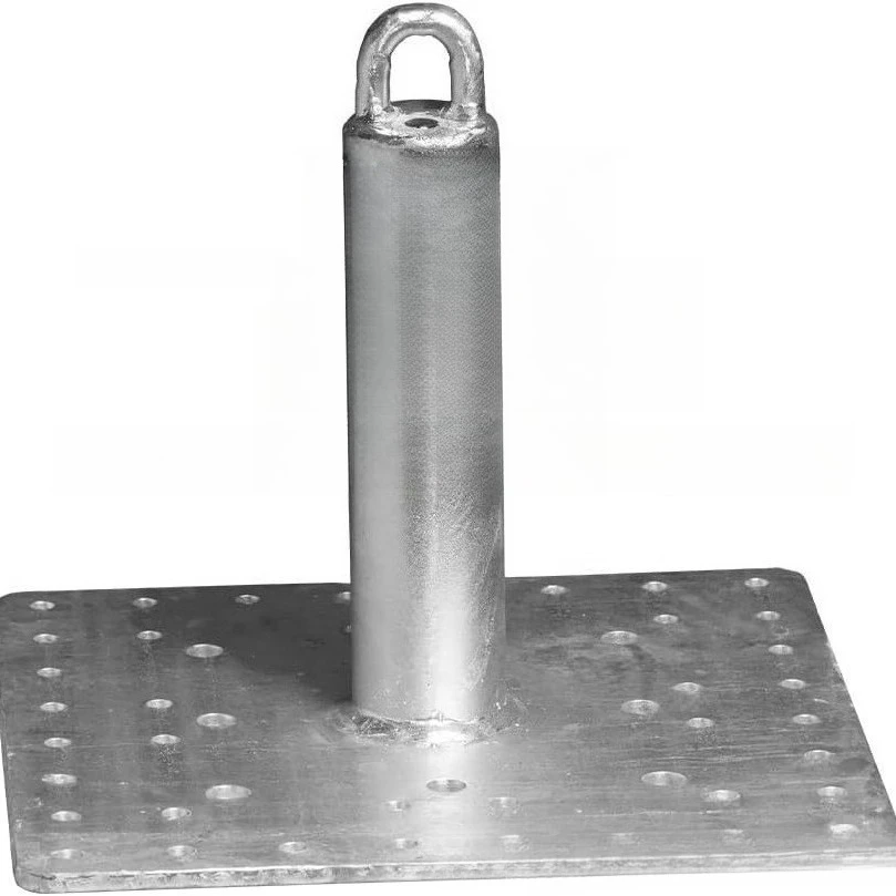 Roof anchor - galvanized steel tie-down point | wood, steel, or concrete