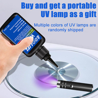 LOOLIFL new product W-183, strong 50 ml UV glue, curing glue, UV curing lamp for bonding and welding crystal glass and metal ABS