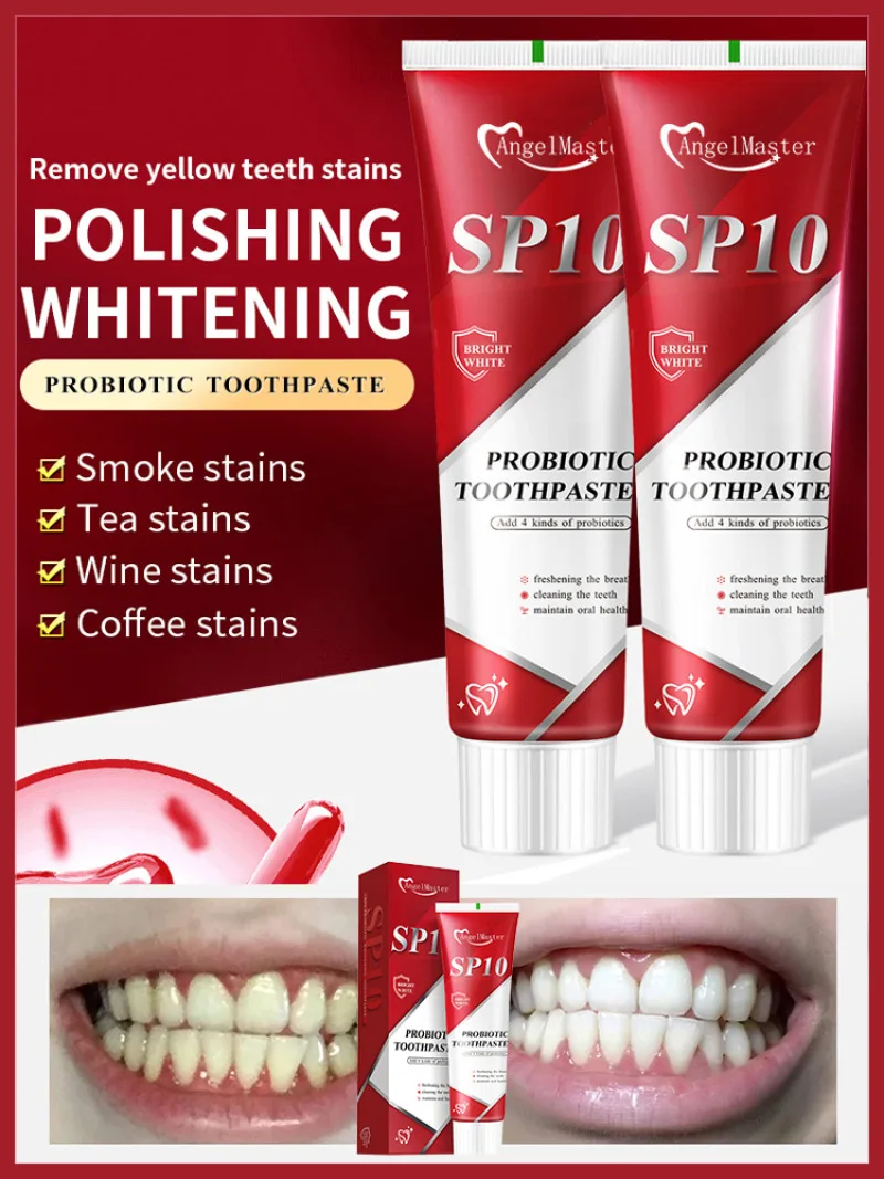 Probiotic Whitening Toothpaste Refreshing Mint Fresh Breath Teeth Cleansing Prevent Dental Caries Oral Care Relieve Gum Decay