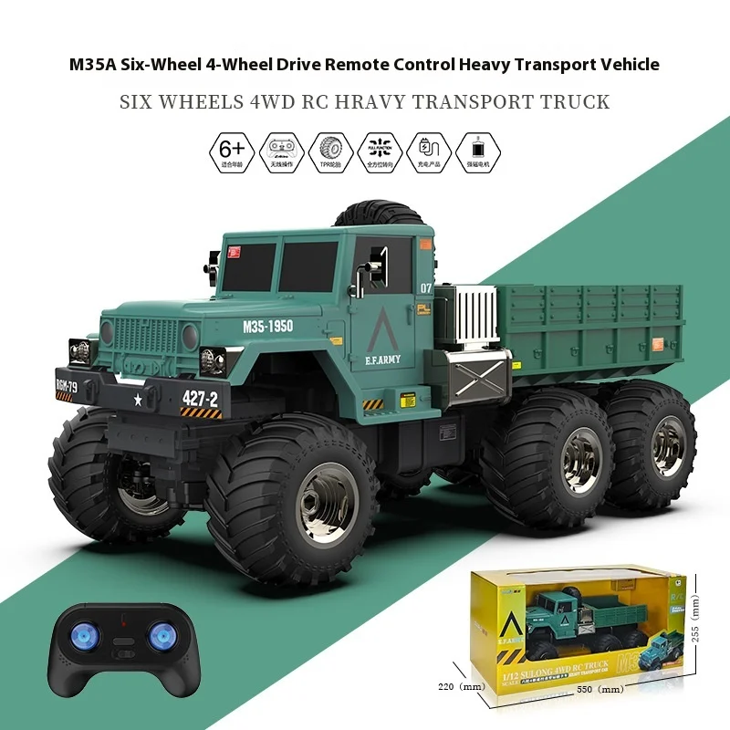 New Product 1:10 MS-016 Simulation Six-Wheel Off-Road Remote Control Truck Toy Four-Wheel Drive Off-Road Boy Remote Control Car