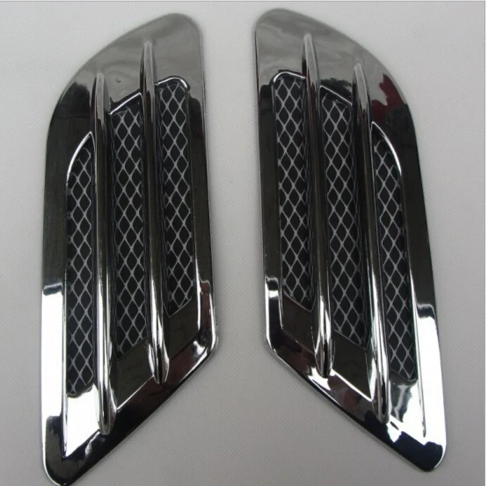 2Pcs/Set High Quality Car Side Air Flow Vent for Fender Hole Cover Intake Grille Duct Decoration ABS Plastic Sticker