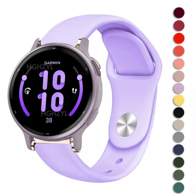 حزام ساعة سيليكون للغارمين Vivoactive 5 4 4s 3 الفرقة حزام ل Venu 3 3s 2 plus Forerunner 245 Smartwatch حزام الساعات سوار