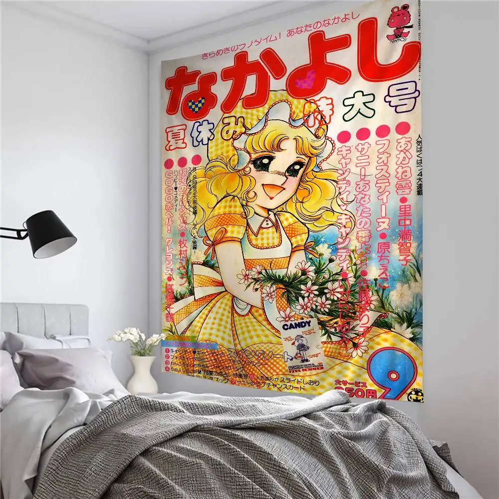 Candy Candy Anime Cartoon Wandteppich Kunst Science Fiction Zimmer Home Decor Wandbehang Home Decor