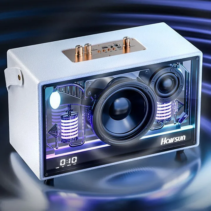Best Selling Bluetooth Speaker 380W High Power RGB Outdoor Karaoke Sound System with Microphone