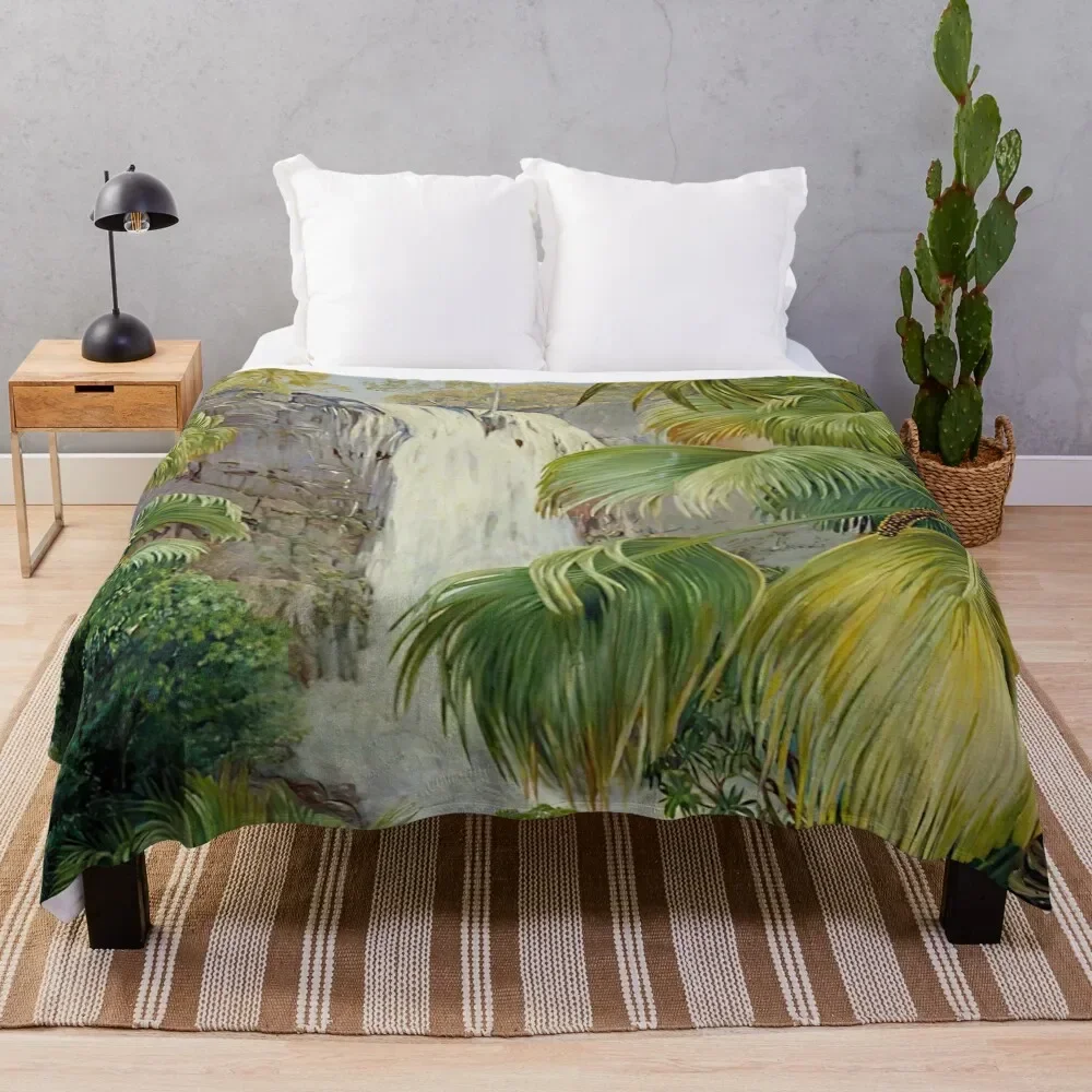 

Marianne North - Exotic Landscape Throw Blanket Luxury Brand Bed covers Beach Sofas Blankets