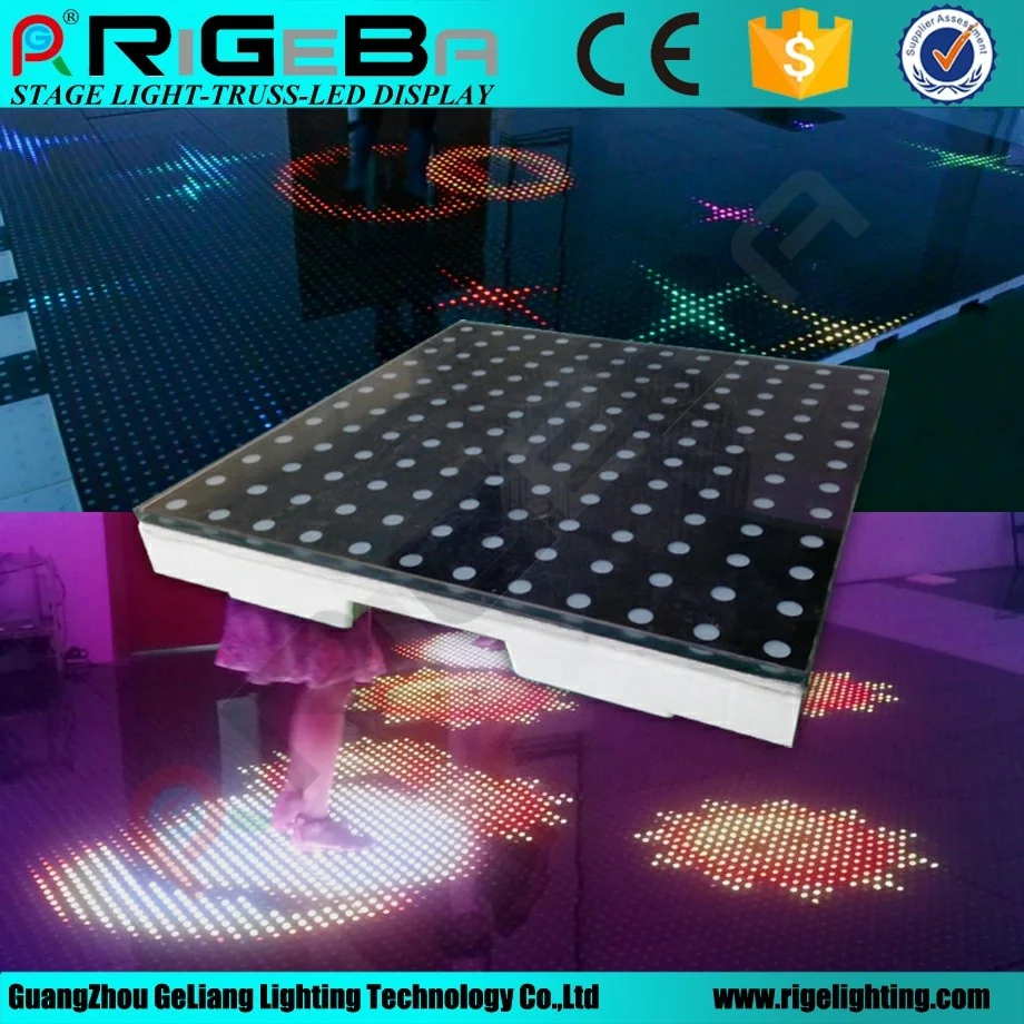 Hot Selling Led Dance Floor 50*50cm High Resolution Interactive Flooring Factory 12*12 Pixel Wedding Decoration
