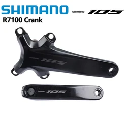 Shimano-manivela 105 R7100 para bicicleta de carretera, manivela de 12 velocidades, lado izquierdo y derecho, 170mm/172,5mm/175mm, HOLLOWTECH II, Original