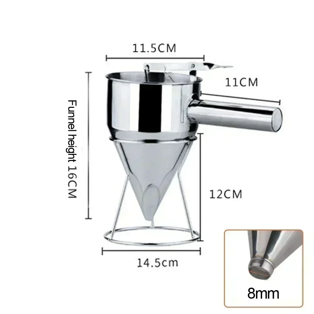 

1pcs Sturdy Stainless Steel Pancake Batter Dispenser-Available Sturdy Construction Stainless Steel Pancake Batter Dispenser