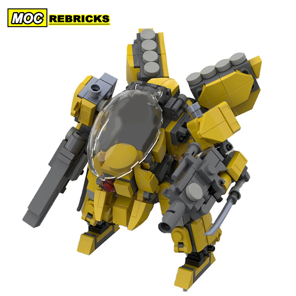 MOC Building Blocks Series Yellow Mecha Movie MOC-31928 robot modello fai da te bambini MOC-133774 Education Puzzle Brick Toys regali di natale