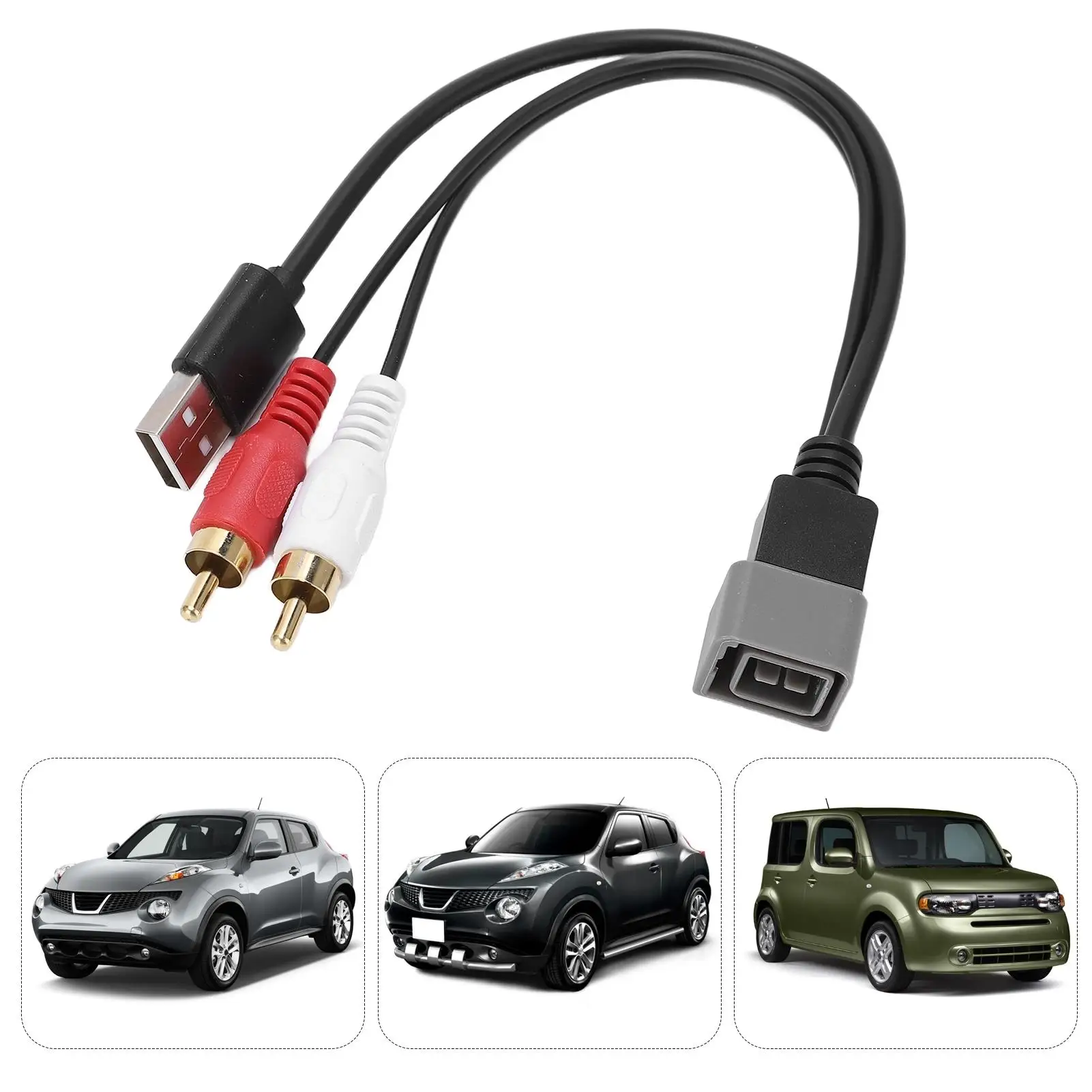 23cm/9.06in 8Pin Car Audio USB Adapter Cable Replacement for cube for juke versa