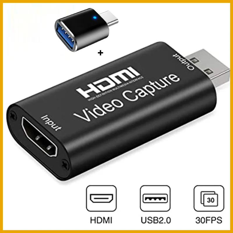NEW 1080p HDMI USB-TYPE-C Capture Device-0Video Recording,Seamless Streaming,Perfect for Gaming & Conferencing.Compatible