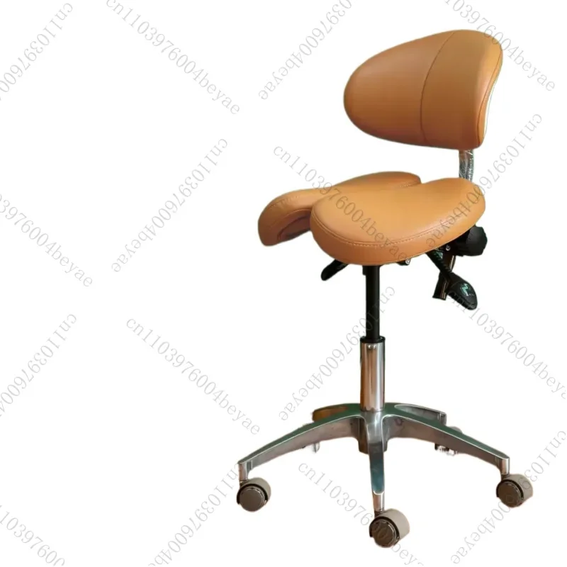 Green Wool Double-petaled Saddle Chair Back Adjustment Lift Riding Chair Microfiber Leather