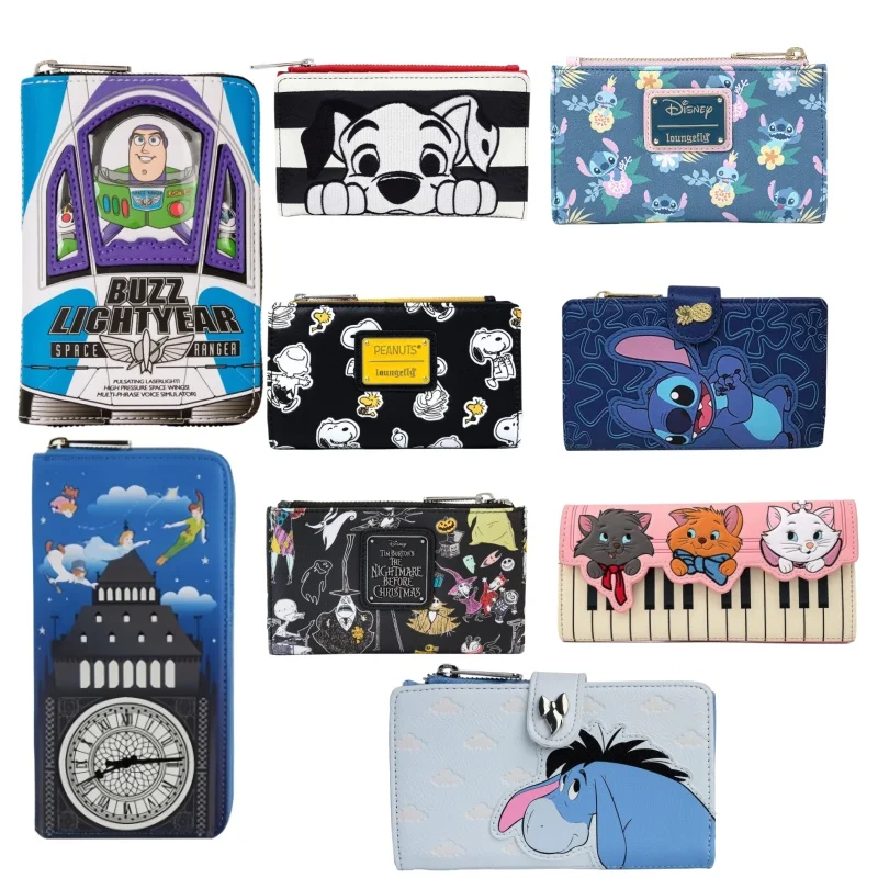 Anime Loungefly Buzz Lightyear Woody Dalmatian Wallet For Kids Coin Purse Cute Portable Card Storage Bag Student Id Bag Gift