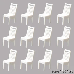 Scale 1:20 1:25 1:30 Miniature Chairs Model ABS Indoor Materials Kits Diy Scene Layout Diorama Kits 10Pcs/Lot