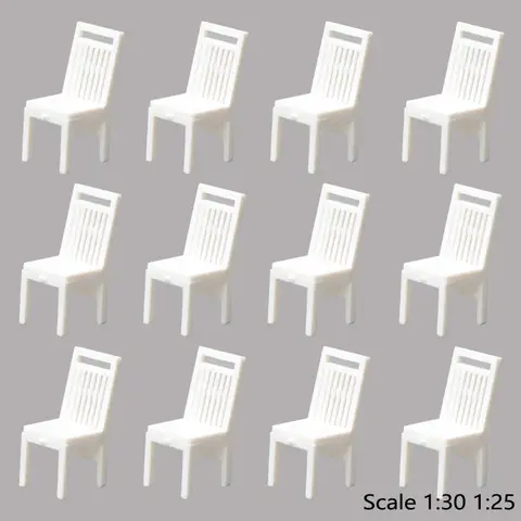Scale 1:20 1:25 1:30 Miniature Chairs Model ABS Indoor Materials Kits Diy Scene Layout Diorama Kits 10Pcs/Lot
