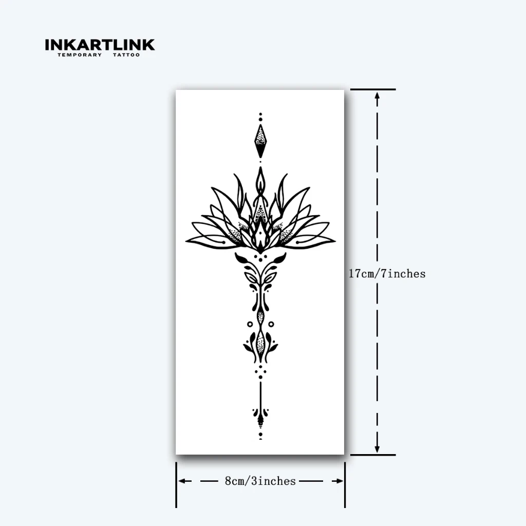 ملصق وشم مؤقت جديد من لوتس، وشم سحري مقاوم للماء، وشم مزيف يدوم حتى 15 يومًا، وشم شبه دائم.