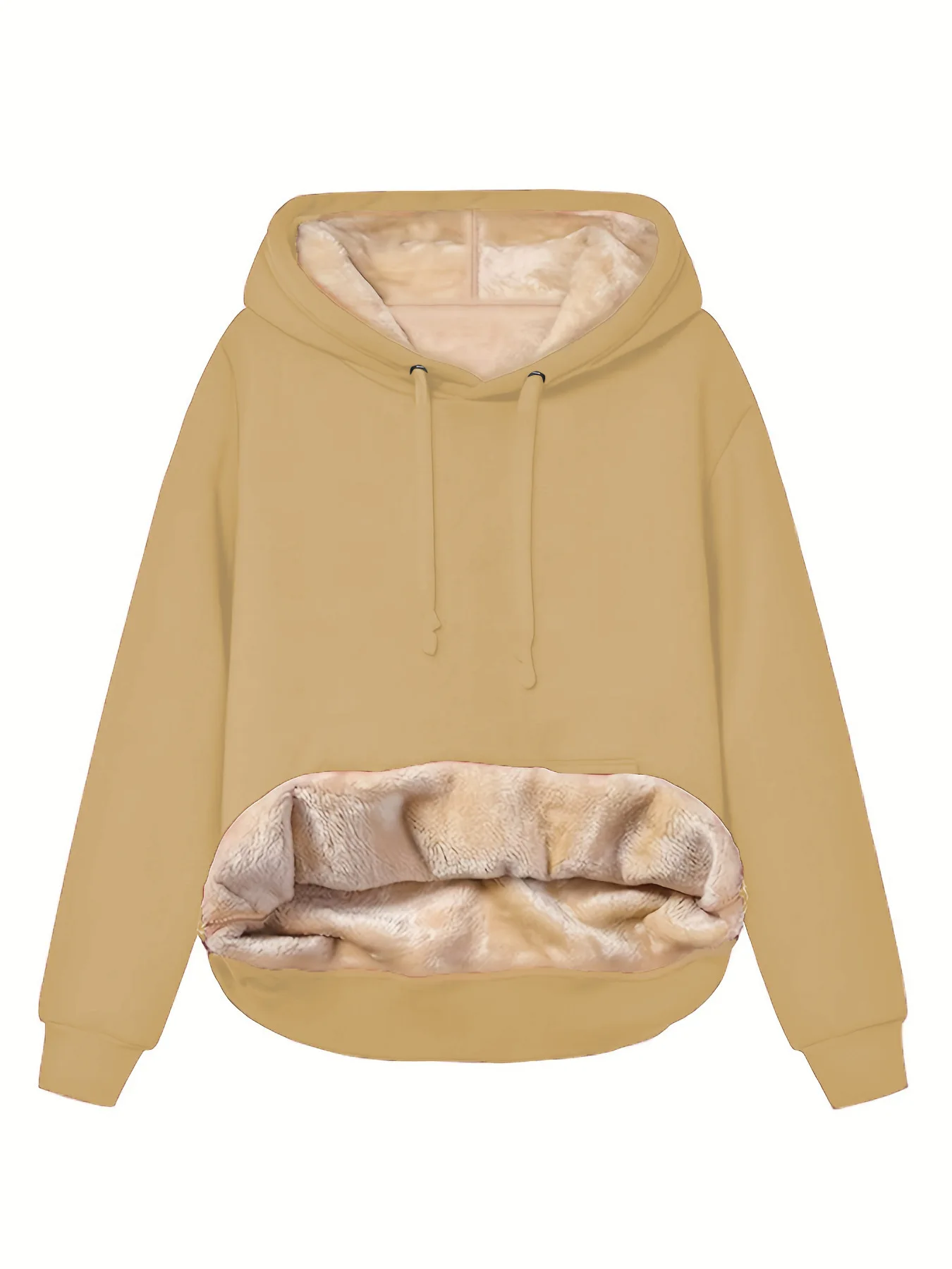 Women's Warm Fleece Lined Hoodie Thick Sherpa Pullover Drawstring Winter Sweatshirt Long Sleeve Multicolor Casual Top