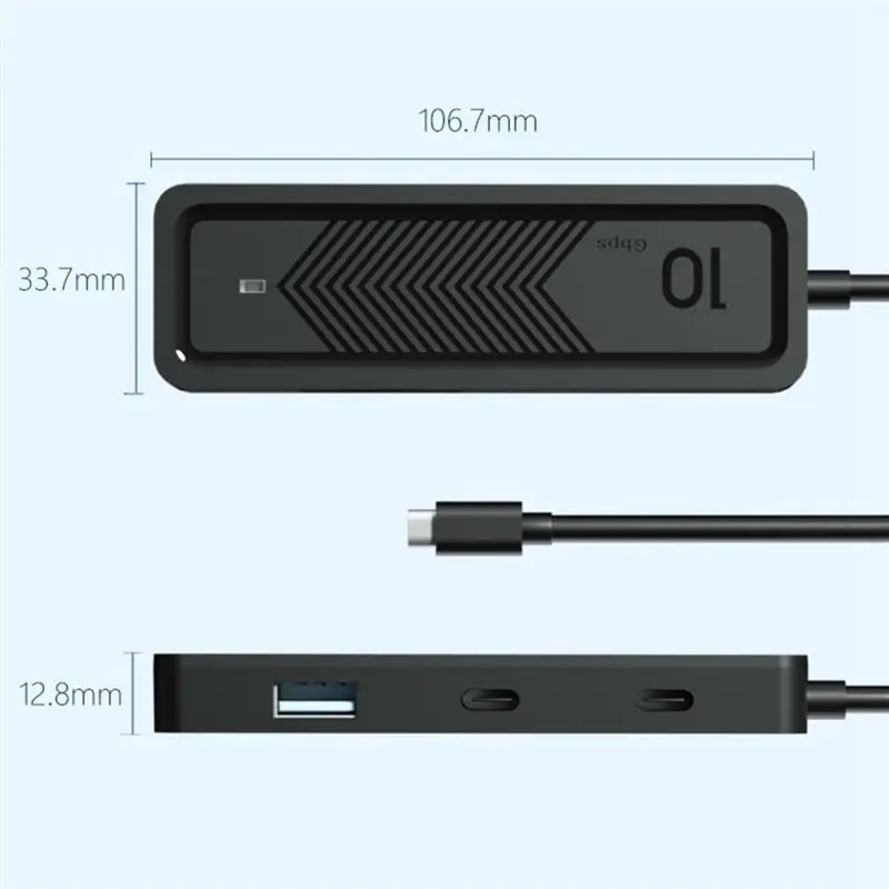 

Картридер A46U для компьютера, USB-хаб 6-в-1, USB-C разветвитель, USB 3.2 Type-C, USB A, быстрая передача данных 10 Гбит/с