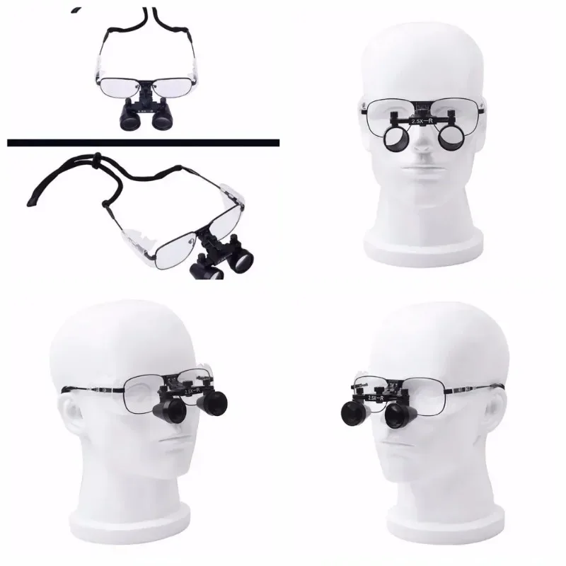 

Profissional 2.5X Dental Loupes Binocular Magnifier Loupes with Eyeglasses Goggle Metal Frame Supplies Helping Hands Magnifying