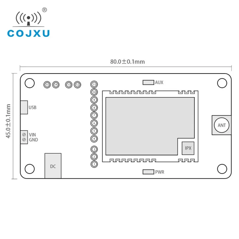 USB to TTL Test Board 30dBm 230MHz FEC IoT Wireless Transceiver Module cojxu E22-230TBH-01