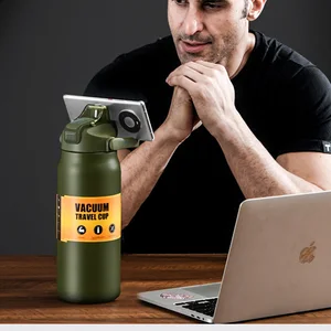 ترمس محمول مع قش ، 304 ستانلس ستيل ، كوب ترمس ، كوب ، فنجان قهوة ، زجاجات رياضية ، زجاجة ماء بارد وساخن أفضل 10 زجاجات تحفيزية للمبيعات - رقم 9