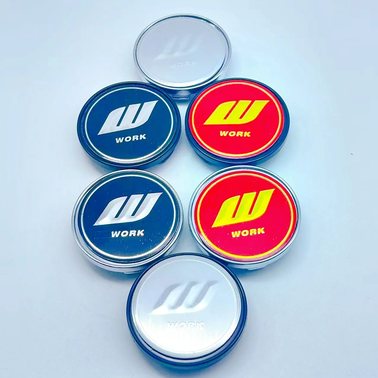 

4PCS/Lot 3D 54MM Car Wheel Center Hub Caps for W WORK Racing WHEEL Emblem Logo Car Badge sticker Decals Styling accessories