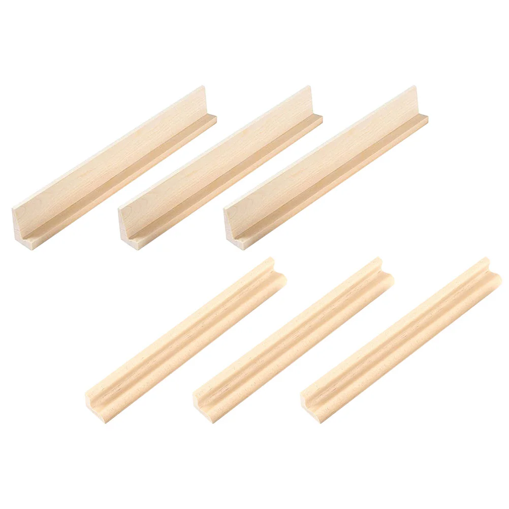 6 Pcs Domino Stand Dominoes Wooden Trays Racks Holder Bracket Desktop Bases Child Game Accessories