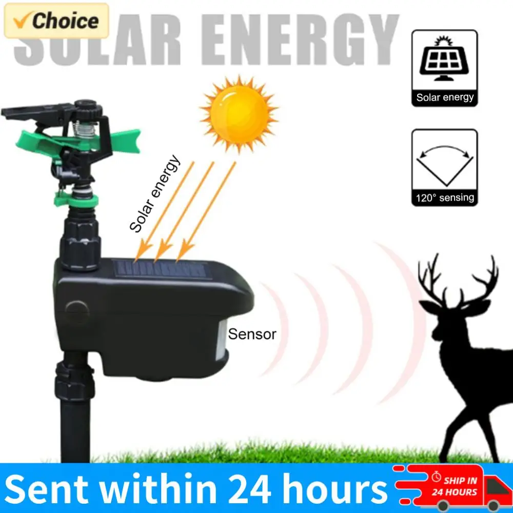 

Motion Activated Sprinkler Scaring Away Wild Animals Animal Sensor Sprinkler Rotating Animal Repeller Sprinkler for Outdoor Use