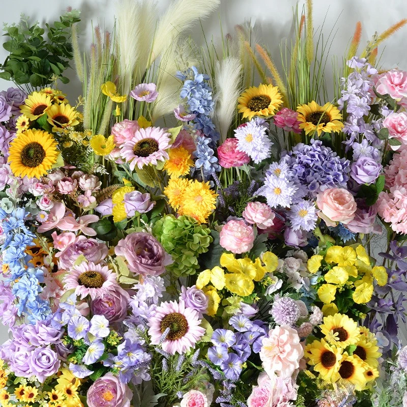 Simulation flower Monet garden wind series wedding auditorium road set