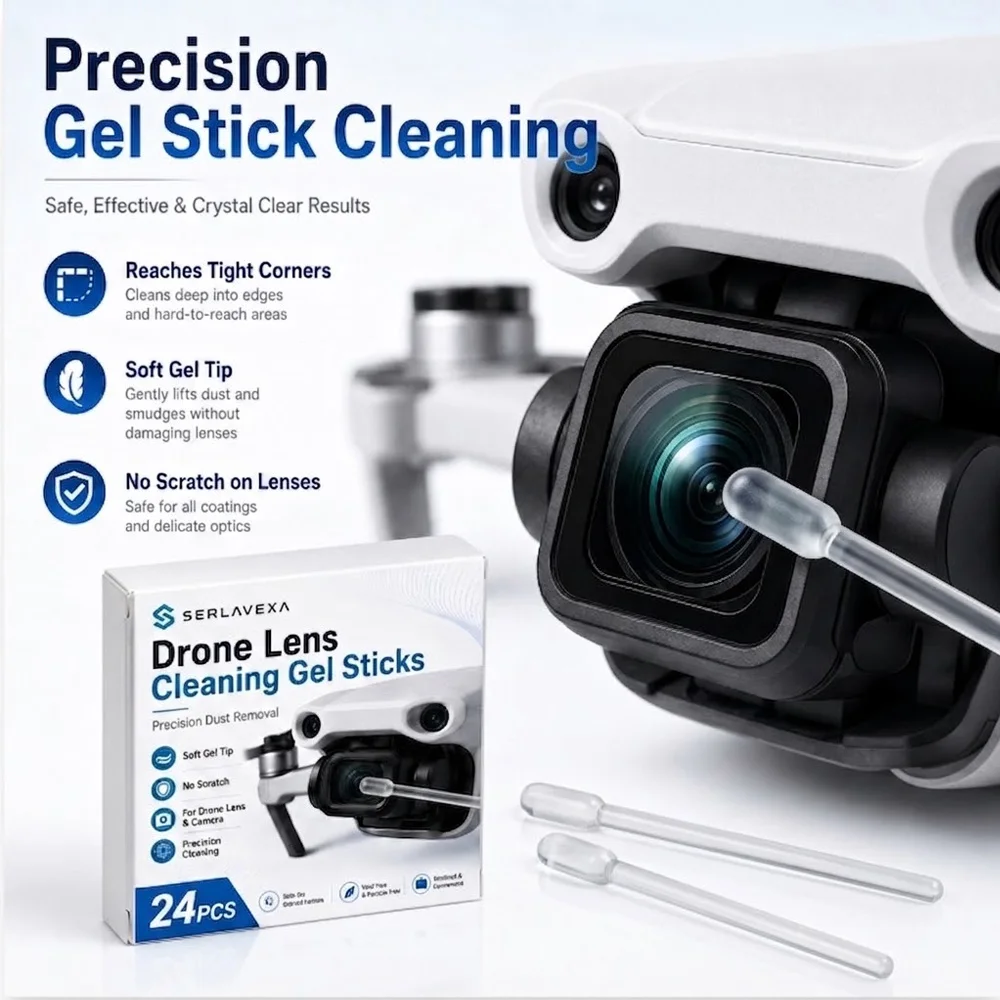 Professional Drone Camera Lens Cleaning Kit Dust Remover Set with Wipes Gel Sticks Air Blower Pen Brush Cloth for DSLR FPV