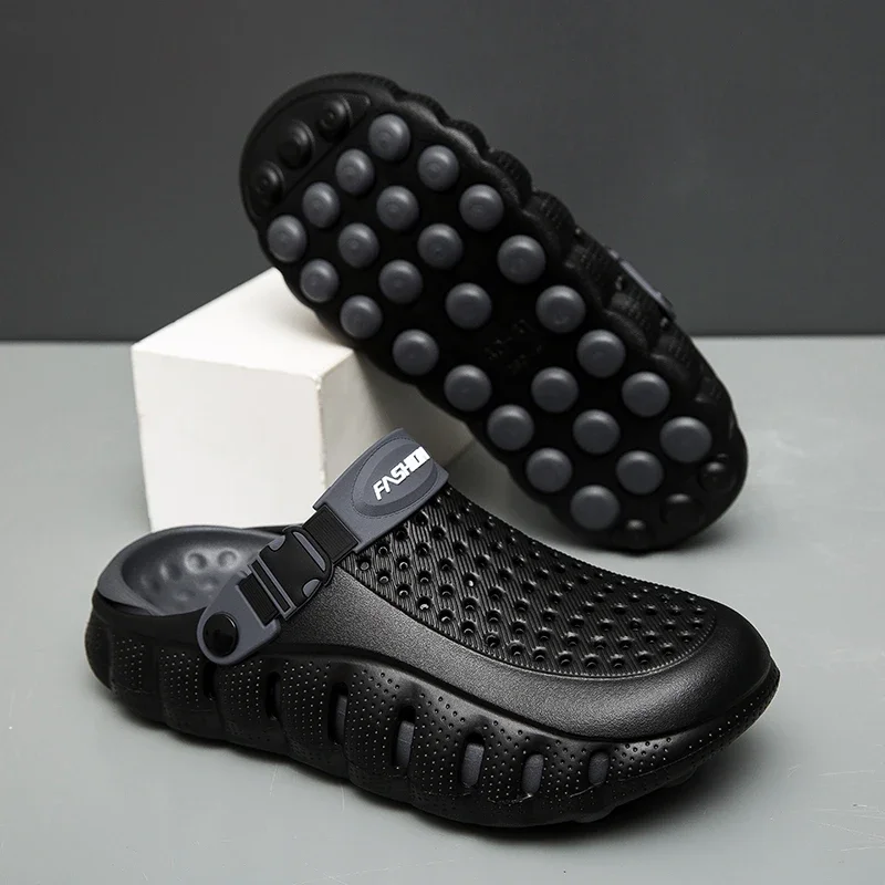 Trendy All Match Women Summer Massage Slippers Lightweight Portable Build Anti Slip Rubber Bottom Beach Vacation Daily Leisure