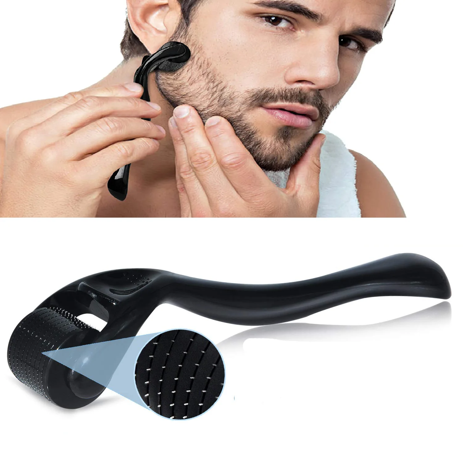 Beard Set Beard Roller 2-piece Men's Care Set Men's Skin Care Set