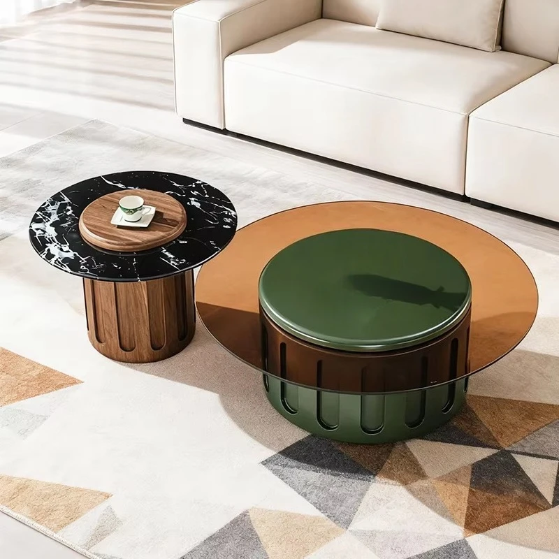 

Modern luxury tempered glass square coffee table set living room home furniture