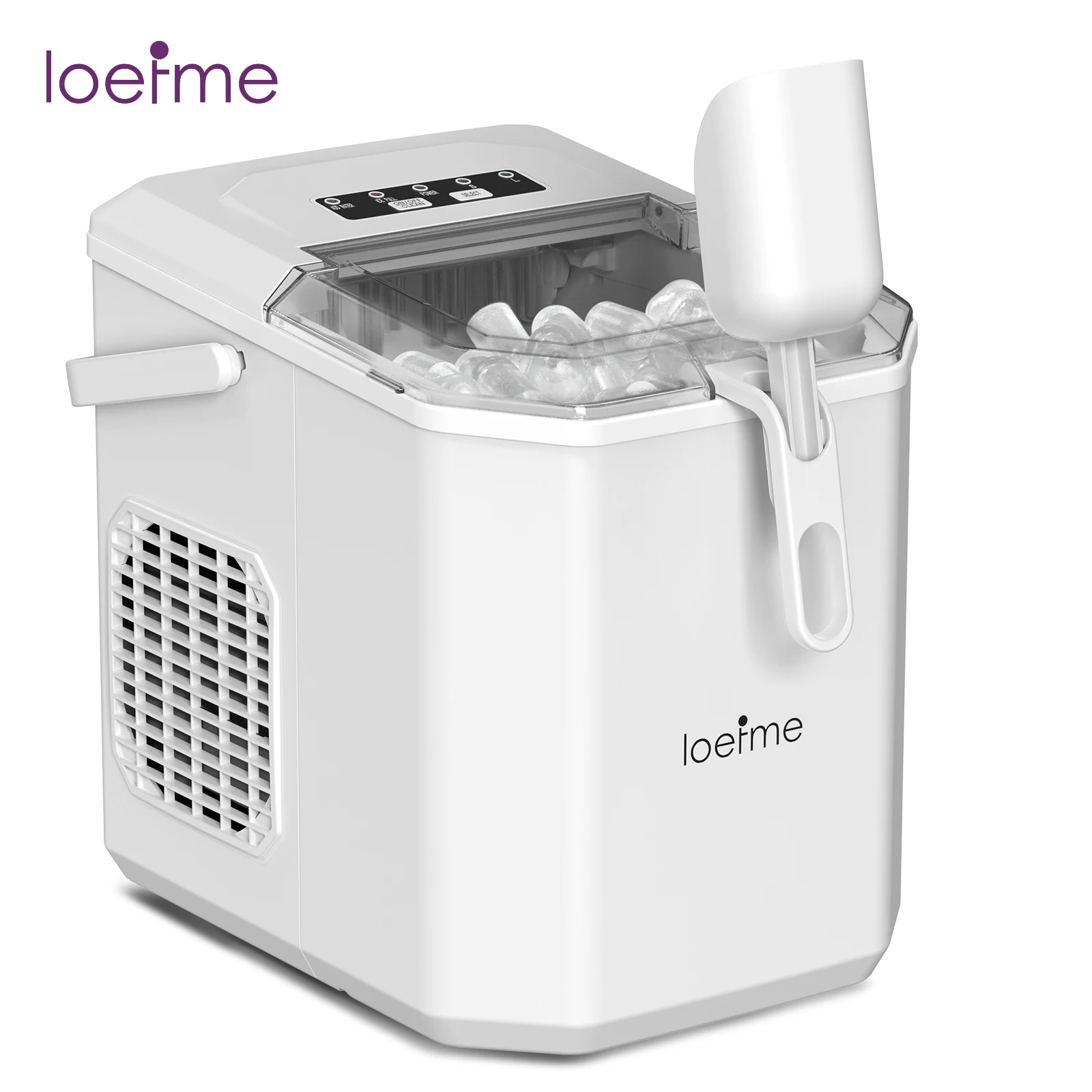 LOEFME Ice Maker Machine, Portable Countertop with Self-Cleaning, 9 Cubes in 6 Mins, for Home/Office, Energy-Efficient&Low Noise image 3