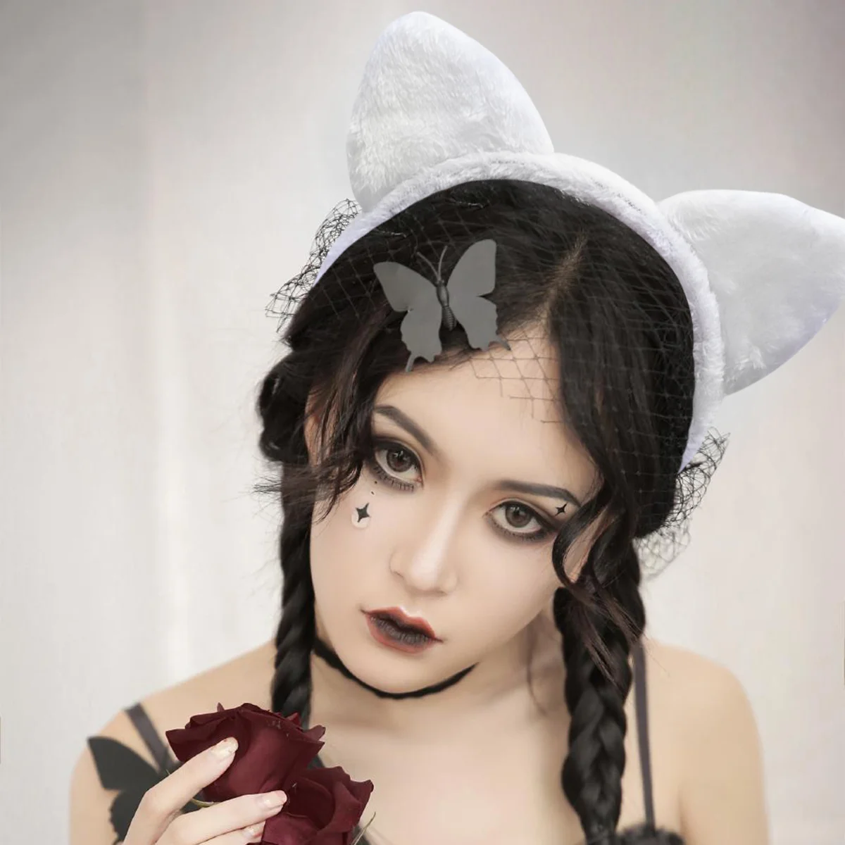 3 Pcs Baby Girls Clothes Cat Costume Kids Halloween Costumes Animals Ears Headband Accessories Cosplay Chick Rabbit