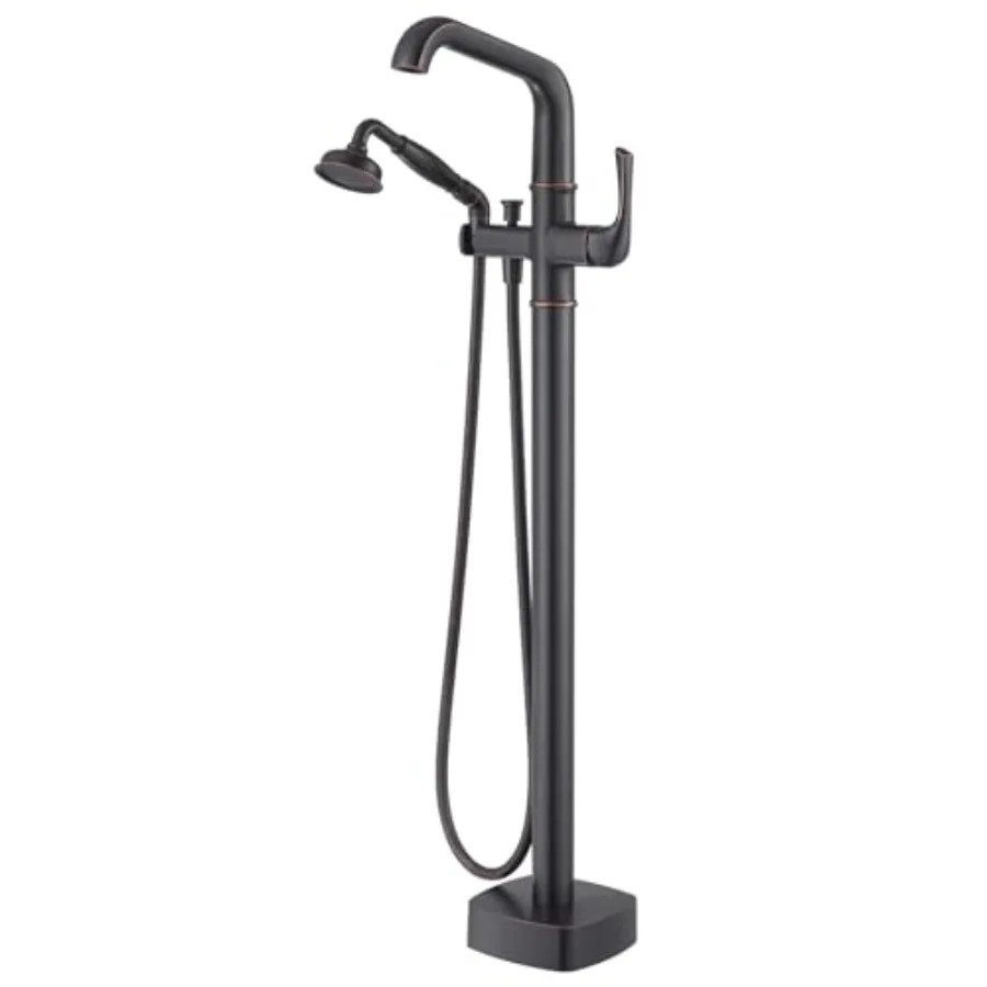 

Luxury Free Standing Tub Faucet Classic Brass Freestanding Bathtub Faucet Bathroom Floor Mount Tub Filler with handheld Sprayer