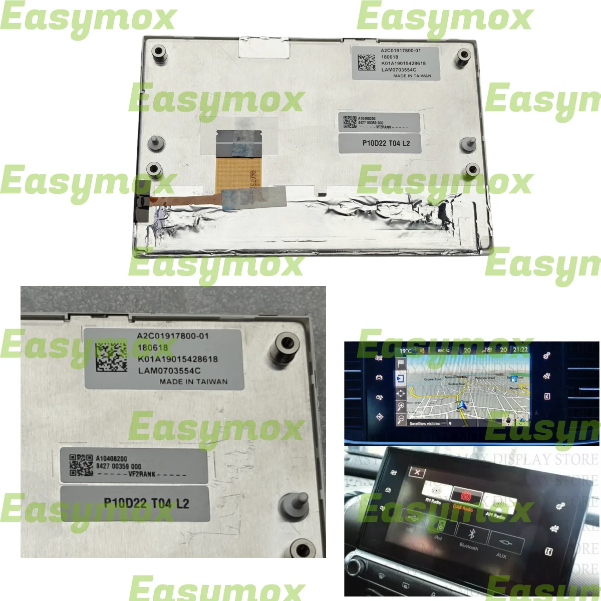 

Original 7 Inch Touch Screen LCD Display for Peugeot 208 Citroen C3 2012-2019, Head Unit Navigation Car Monitor