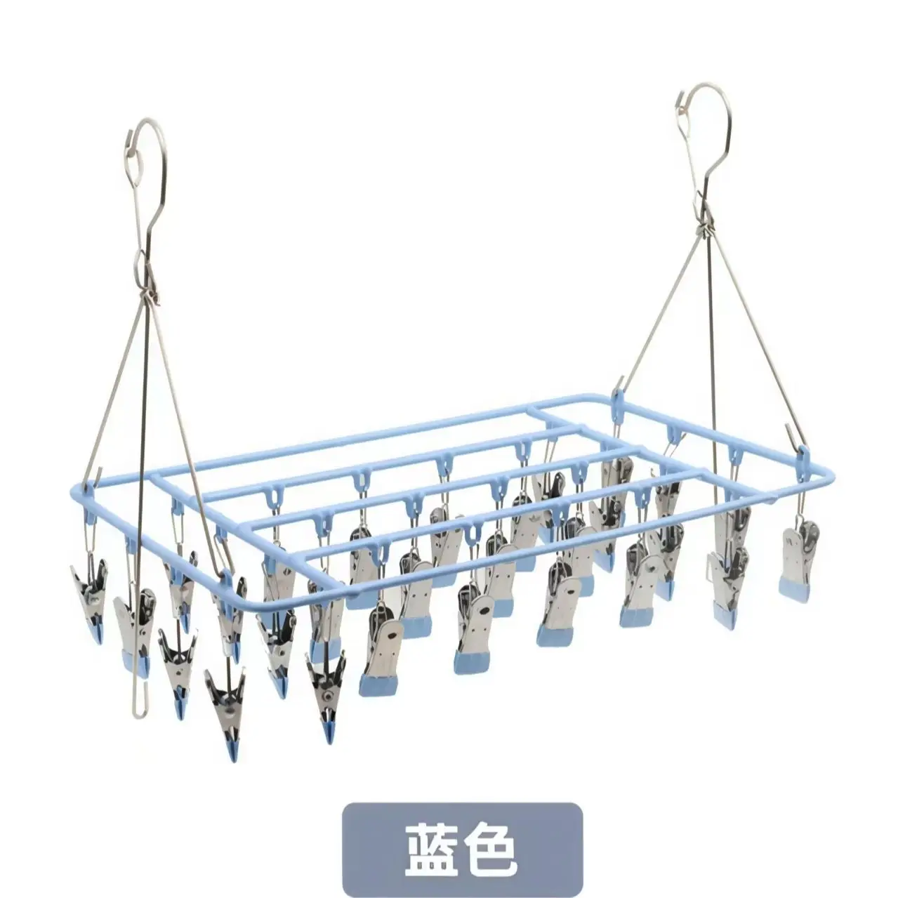 28 Clips Stainless Steel Windproof Clothespin Laundry Hanger Clothesline Sock Towel Bra Drying Rack Clothes Peg Hook Airer Dryer