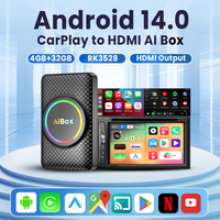 Android 14 Ai Box Wireless CarPlay Wireless Android Auto HDMI Output Split Screen For Netflix YouTube For Opel Citroёn Maxus