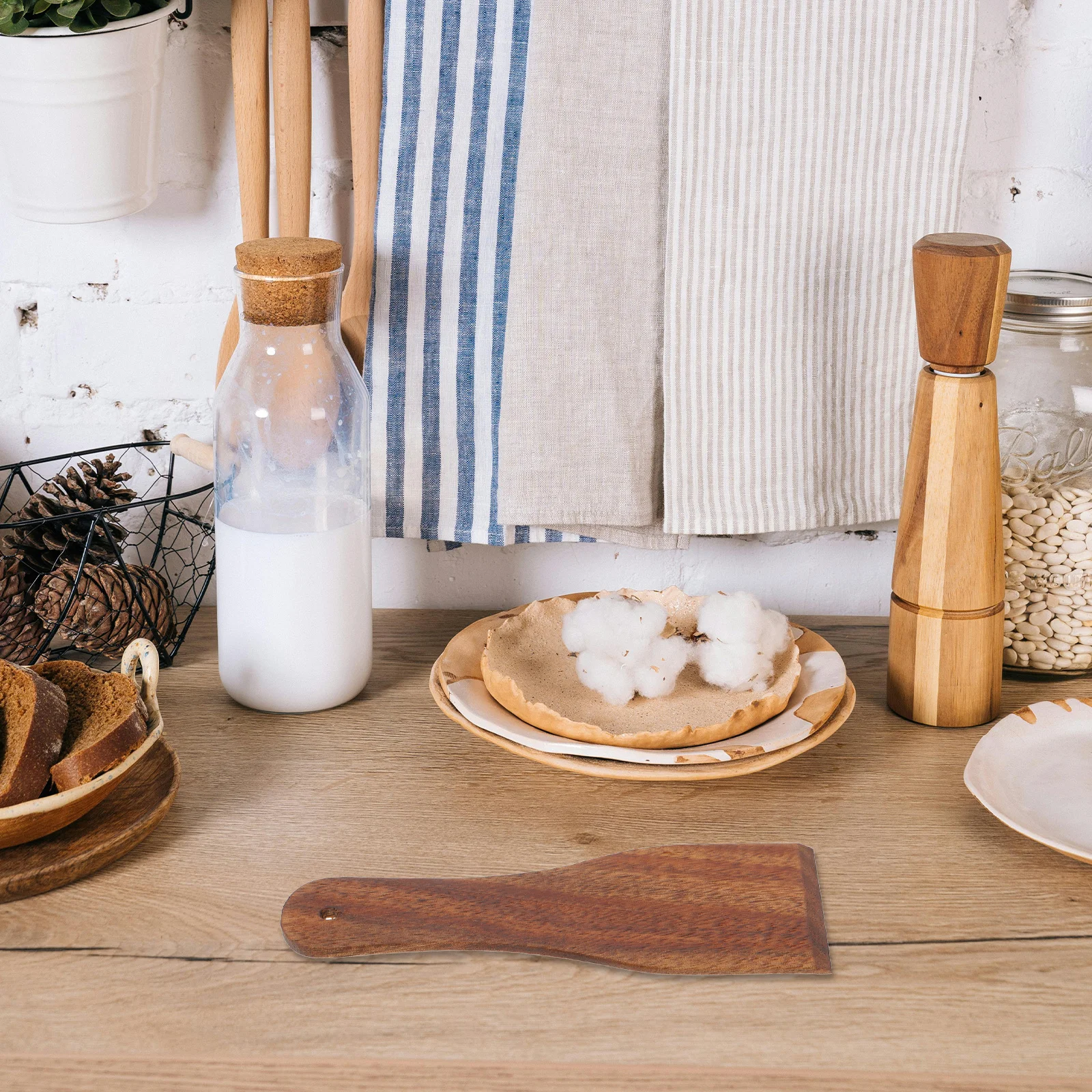 

4pcs Wooden Spatula Set For Cake Butter Cream Baking Grill Restaurant Cooking Tool Pizza Serving Camping Barbecue Kitchen