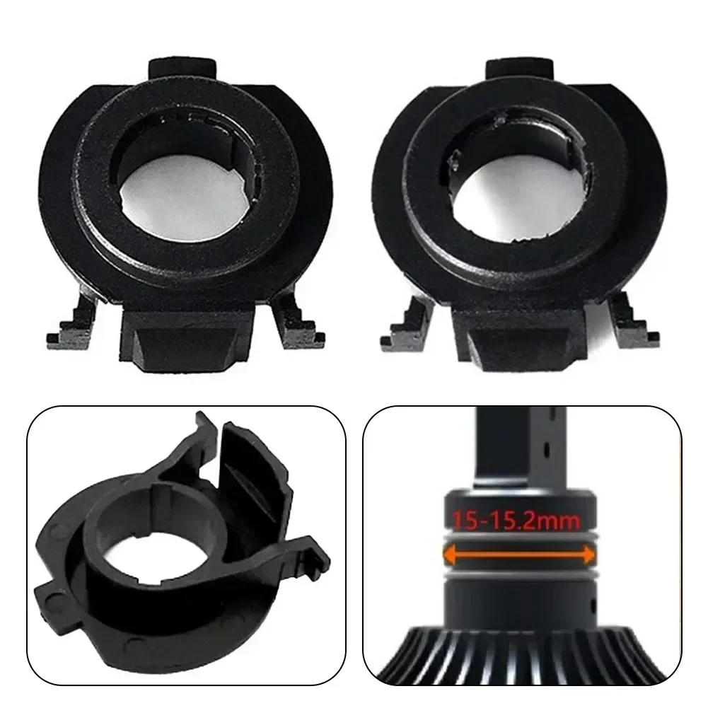 

2X Effortlessly Upgrade Lights Car H7 LED Adapter Holder Base Durable Automotive Adapter Base For Focus 3 MK3 For Fiat500