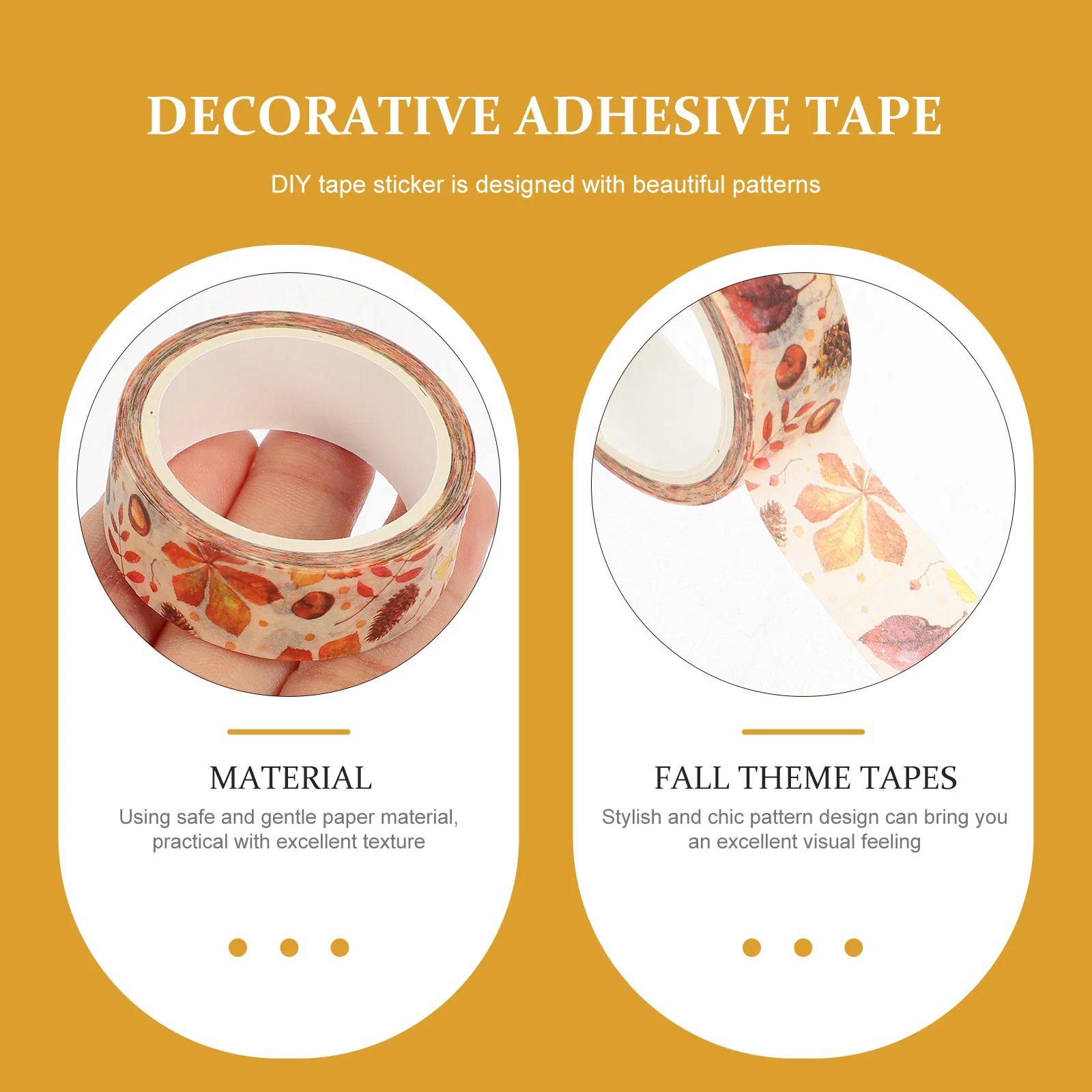 Thanksgiving Embrulho Tape, Fitas DIY Scrapbook, Maple Leaf, Cardstock Adesivos